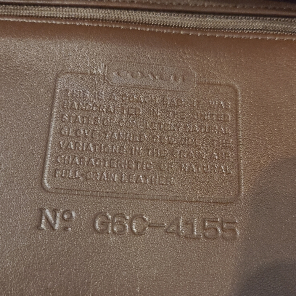 Coach Vintage 1996 Soho Large Zip Top Leather Tote Bag w/ Coach Dustbag In EUC - Picture 13 of 14